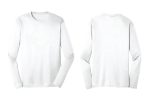 Football Long Sleeve Dry fit Performance Tee - White Article#: AS-111