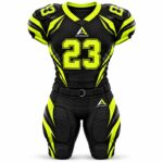 Custom sublimated American football uniform Black / Neon Yellow – Azisons AS-121
