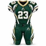 Custom sublimated American football uniform Forest Green / Gold – Azisons AS-127