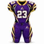 Custom sublimated American football uniform Purple / Gold – Azisons AS-126