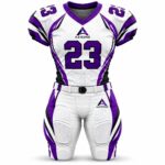Custom sublimated American football uniform White / Purple – Azisons AS-122