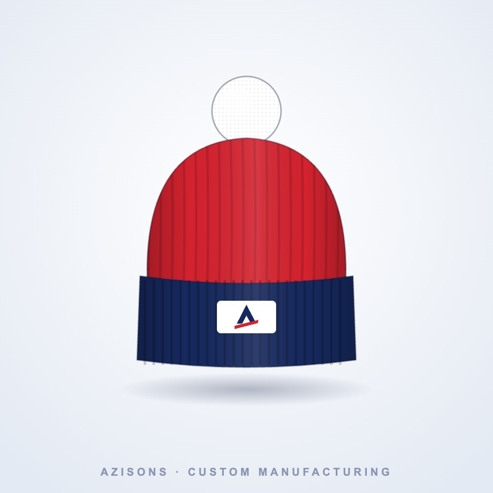 Custom beanie manufactured by AZISONS, Sialkot
