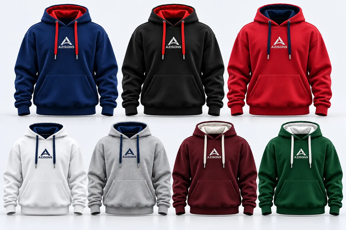 AZISONS custom pullover hoodie colourways