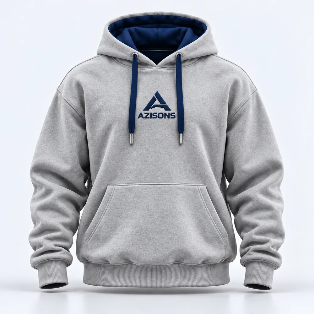 AZISONS custom pullover hoodie grey / navy