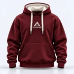 AZISONS custom pullover hoodie maroon / cream