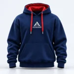 AZISONS custom pullover hoodie navy / red
