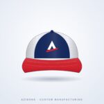 Custom trucker cap manufactured by AZISONS, Sialkot