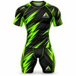 Custom sublimated compression set Black / Neon Green – Azisons AS-1007