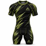 Custom sublimated compression set Black / Olive – Azisons AS-1008