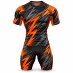 Custom sublimated compression set Black / Orange – Azisons AS-1013