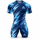 Custom sublimated compression set Navy / Sky Blue – Azisons AS-1011
