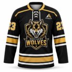 Custom ice hockey jersey Black / Gold – Azisons AS-628