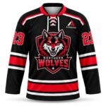 Custom ice hockey jersey Black / Red – Azisons AS-627