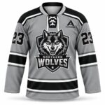 Custom ice hockey jersey Grey / Black – Azisons AS-622
