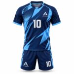 Custom sublimated soccer kit Navy / Sky Blue – Azisons AS-414